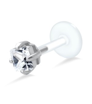Shine Crystal CZ Stone Labrets Push-in LA-1102